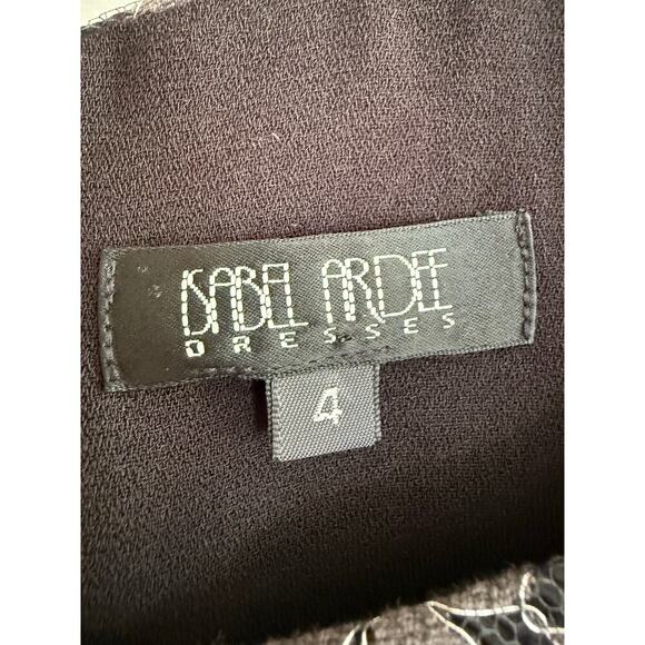 Isabel Ardee Vintage Black Lace Floral Dress Size 4 - Picture 3 of 7